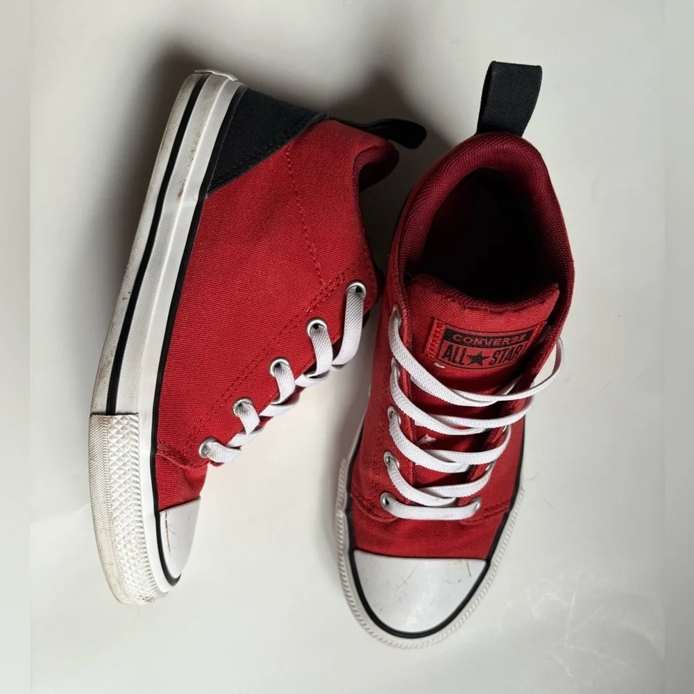 Converse Kids Red and Black All Star Sneakers